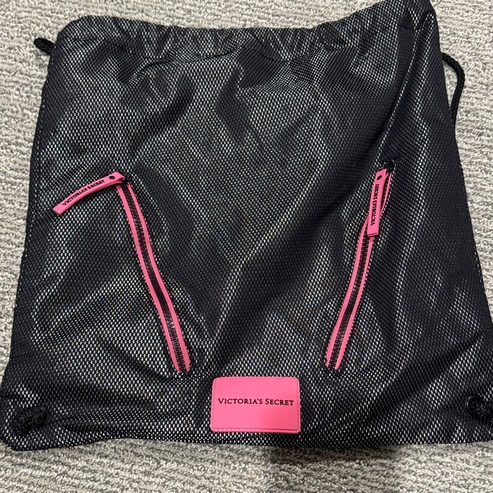 Victoria's Secret Black Bag with Pink Accents